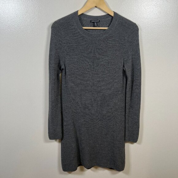 Eileen Fisher Merino Wool Sweater Dress Size XS Gray Minimal Classic Neutral - Picture 1 of 7
